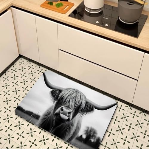 Highland Cow Bathroom Rugs, Non Slip Quick Dry Rustic Farmhouse Bath Mats - Image 7