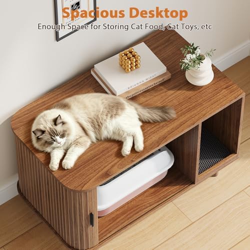 34.3" Cat Litter Box Enclosure Furniture - Image 6