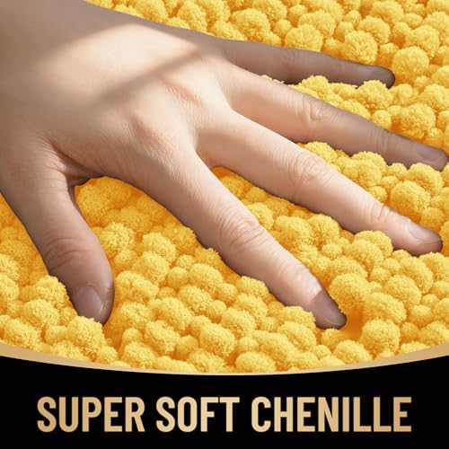 OLANLY Thick Chenille Small Bathroom Rugs 24x16, Absorbent Bath Mat - Image 2