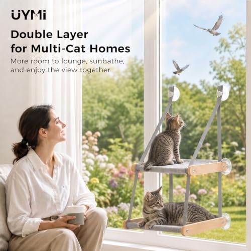 Cat Window Perch for Large Cats – Wooden Cat Window Hammock - Image 2