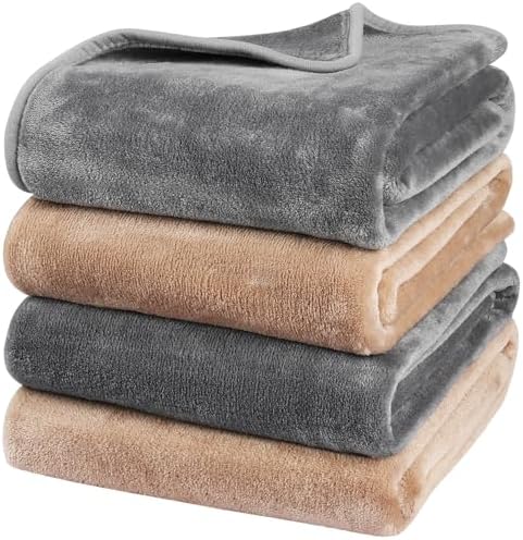 Onarway Dog Blanket Washable for Puppy: 4 Packs Dog Blankets 40”x28” by Onarway
