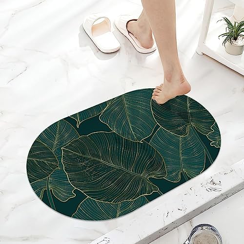 The Leaves Super Absorbent Quick-Drying Bathroom Mat Rug, Rubber Non-Slip - Image 6