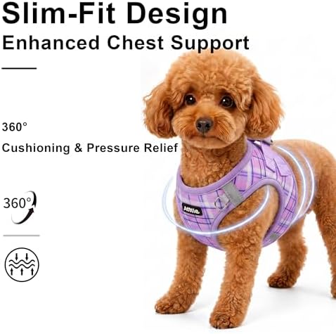 AIITLE Step in Dog Harness and Leash Set Plaid Adjustable - Image 4