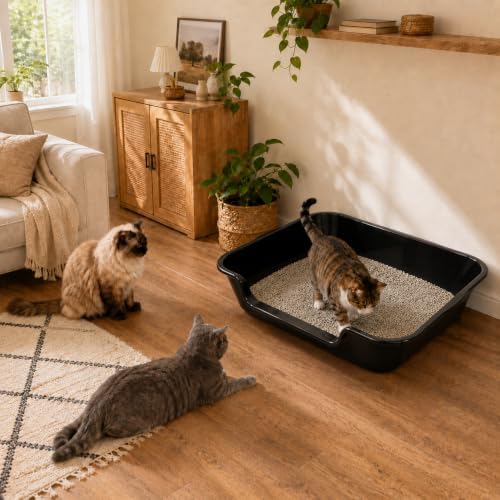 Extra Large Low Entry ABS Cat Litter Box, 1 Pack - Image 2