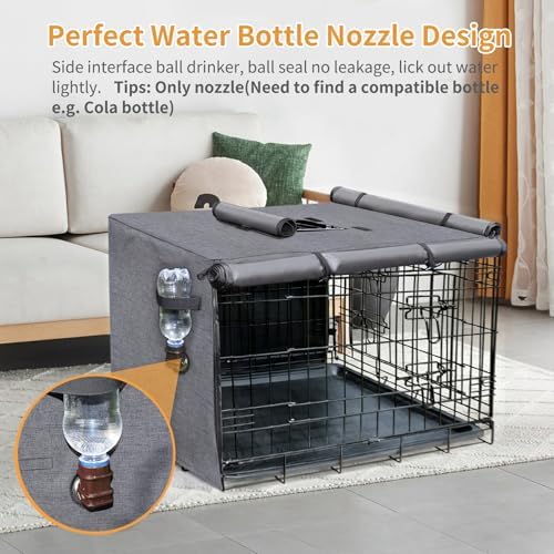 DONORO Dog Crate Cover, Waterproof Pet Kennel Cover 600D Heavy Duty Dog Cage - Image 2
