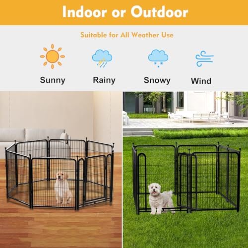 Garden Fencing 36 Inch High, 4 Panels Total 8.9 Ft Dog Fencing Outdoor - Image 5