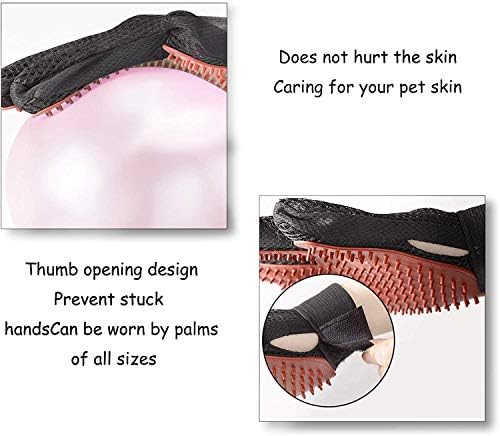 Pet Grooming Glove Hair Remover Brush Gentle Deshedding Efficient Pet Mitt Pet - Image 4