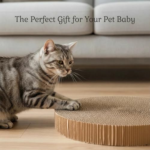Cat Scratching Pad Cardboard Round Cat Scratcher Refill Replacement Scratch Pads - Image 7