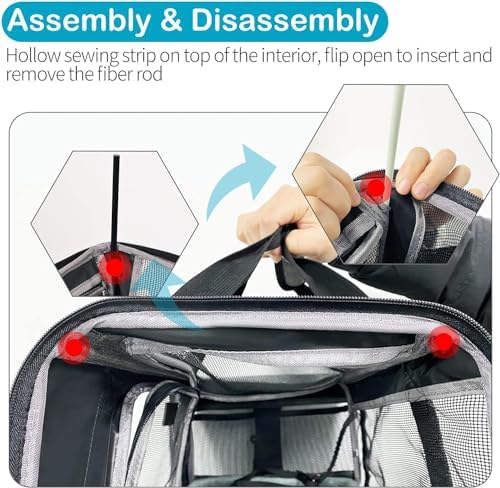 Wakytu Cat Carrier Soft for Medium or Large Cats for Car Travel Camping - Image 6