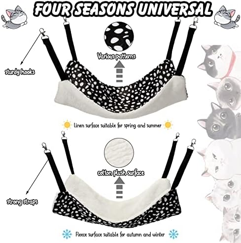 BBTO 3 Pcs Reversible Hanging Hammock Soft Plush - Image 3