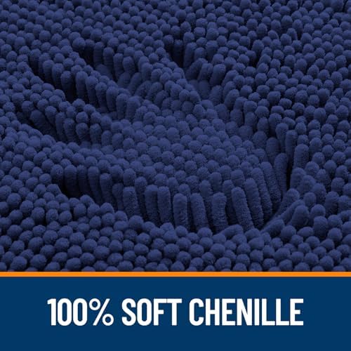 OLANLY Bathroom Runner Rugs 40x24, Extra Soft Absorbent Chenille Bath Rugs - Image 3