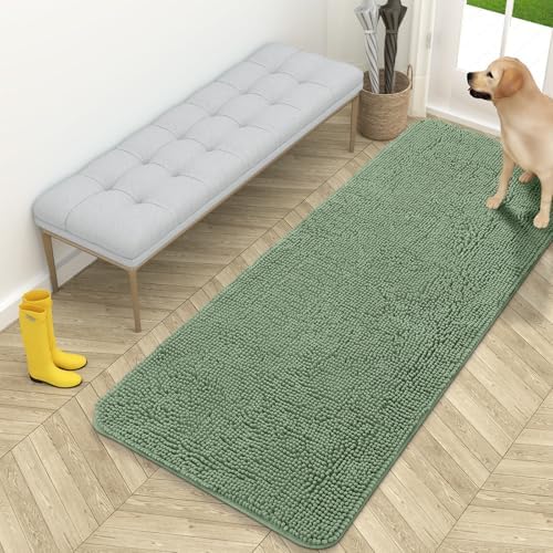 OLANLY Dog Door Mat for Muddy Paws 59x24, Super Absorbent Chenille Mud Mat by OLANLY
