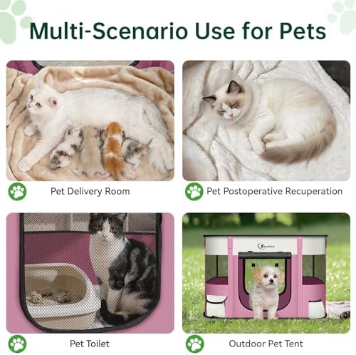 Siedihit 28" Dog Playpen, Cat Puppy Pen, Pet Portable Crate Indoor Outdoor - Image 3