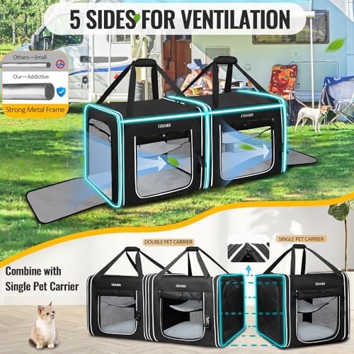 Petskd Portable Double Cat Carrier - Image 3
