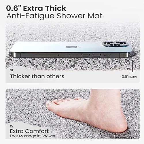 Nonslip Bathtub Mat, Anti Slip Bath Mat 0.6" Extra Thick, Quick Dry Bath Tub - Image 3