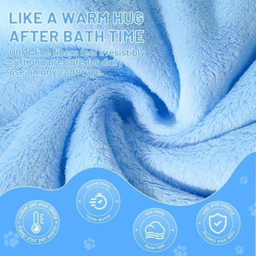 DuckSky 5Pcs 29.5 x 13.77'' Cat Towels Microfiber Pack Bulk, Quick Drying - Image 4