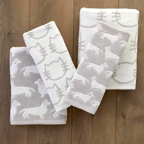 SKL Home Cat Bath Towel, 100% Cotton, Reversible - Image 5