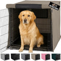 GORILLA GRIP Dog Crate Covers, Wire Kennel Topper, 42 in, Light Taupe by GorillaGrip