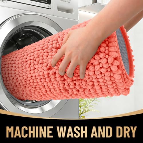 OLANLY Thick Chenille Bathroom Rugs 36x24, Soft Absorbent Bath Mat - Image 4