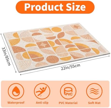 Cat Litter Mat 33" x 22" for Litter Box, Non-Slip Washable Floor Mat - Image 2
