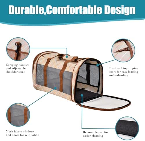 Soft-Sided Kennel Pet Carrier, Airline Approved Travel Handbag - Image 2