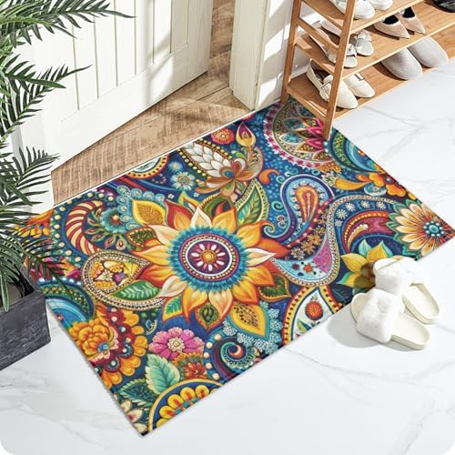Colorful Mandala Flower Bath Mat by VisittheDuibelproduct