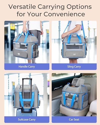 Expandable Cat Dog Carrier: NOBLE DUCK Soft-Sided Pet Carrier Airline Approved - Image 5