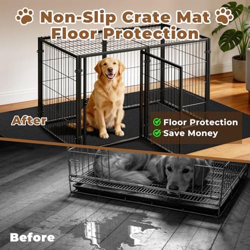 Dog Crate Mat, 43 in X 31 in Dog Playpen Mat Kennel Mat - Image 5