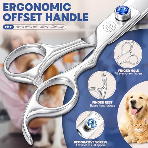 Moontay Professional 7.0" Dog Straight Grooming Scissors - Image 4