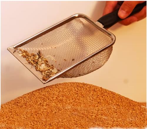 Small Mesh Stainless Steel Cat Litter Scoop Fine Mesh Metal Reptile Litter - Image 6