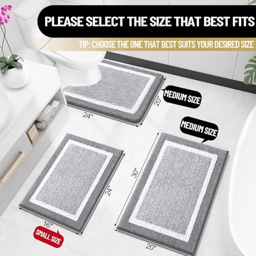 OLANLY Bathroom Rugs 30x20, Soft Absorbent Microfiber Bath Rugs - Image 2