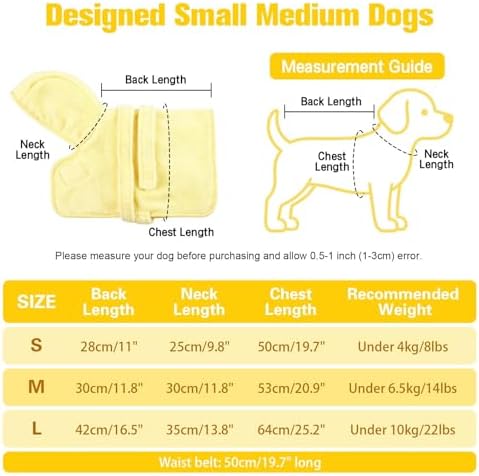 Dog Bathrobe Towel with Hood Super Absorbent Pet Bath Robe - Image 4