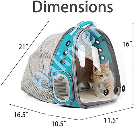 Back Expandable Cat Backpack Carrier, Fit up to 12 lbs, Space Capsule Bubble - Image 2