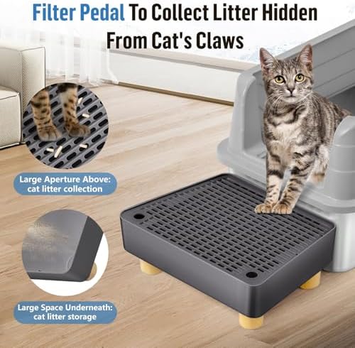 Extra Large Cat Litter Box Step Ramp, Cat's Litter Catcher Mat - Image 3