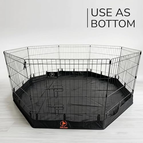 PJYuCien Puppy Playpen with Bottom Pad and Door, 8 Panels 42" H - Image 3