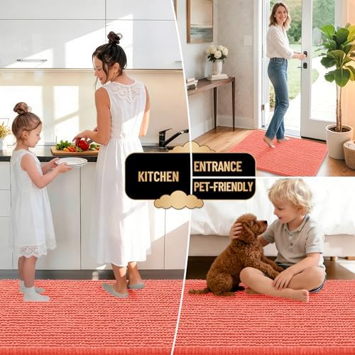 OLANLY Thick Chenille Bathroom Runner Rugs 70x24, Absorbent Bath Mat - Image 6