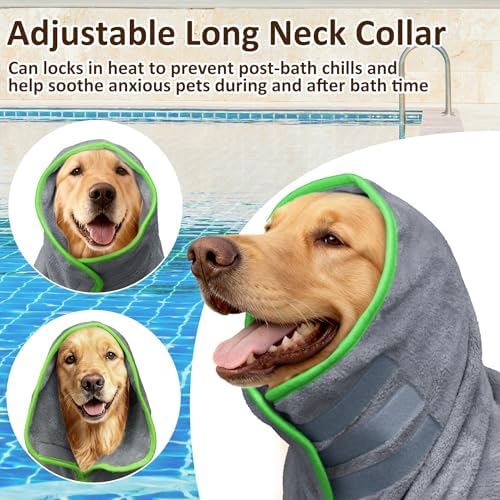 Soft Dog Bathrobe Fast Drying Dog Coat, Super Absorbent Dog Towels - Image 4