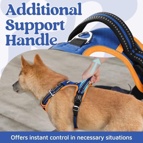 rabbitgoo Dog Harness Medium Sized, No Pull 3 Buckles Easy On & Off - Image 4