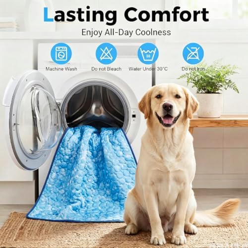 Dog Cooling Mat, Non-Slip Foldable Portable Soft Pad - Image 4