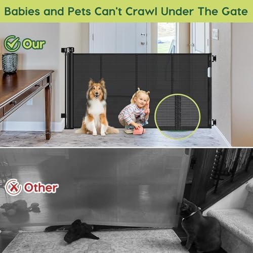 2 Pack Reinforced 55" Wide Retractable Baby Gates - Image 4