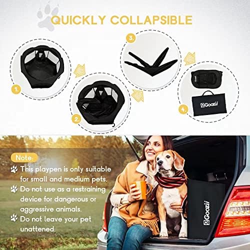 GOOZII Puppy Playpen Indoor for Small Dogs, Portalble Pet Dog Play Pens Kennel - Image 6