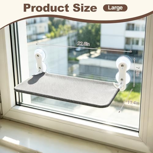 Renter Friendly Cat Shelves, Cat Window Perch Hammock Bed - Image 2
