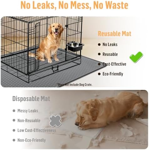 Silicone Dog Bed Mat 40"x 40" Crate Mat - Image 3