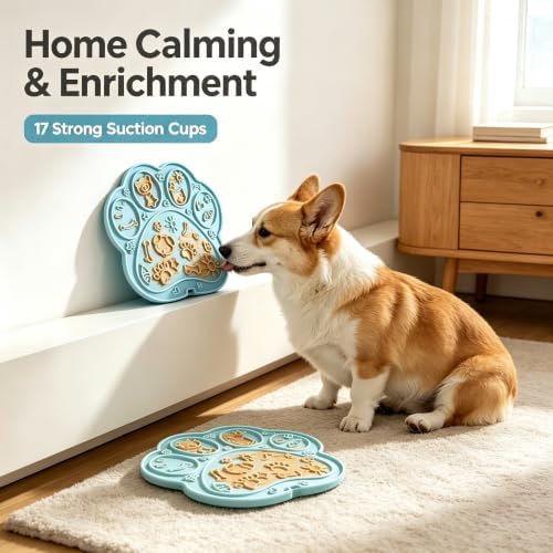 2 Pack Dog Lick Mat, 17 Suction Cups BPA-Free Silicone Slow Feeder - Image 4