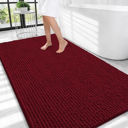 OLANLY Thick Chenille Large Bathroom Rugs Mats 44x32 by OLANLY