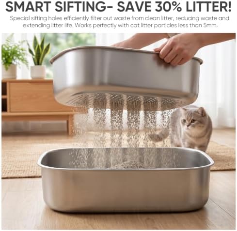 Stainless Steel Sifting Litter Box - Image 4
