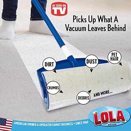 LOLA Rola PET Hair Remover Sticky Mop, Giant Floor Lint Roller, 9.5" x 3.5" - Image 4