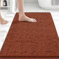 Bcoimo Bath Rug Mat, 30x20 Chenille Extra Soft Burnt Orange Bathroom Tub Mat by Bcoimo