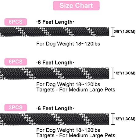 BEAUTYZOO Dog Leash for Large Dogs, 6FT Heavy Duty Rope Leash Bulk, 3 Pack - Image 2