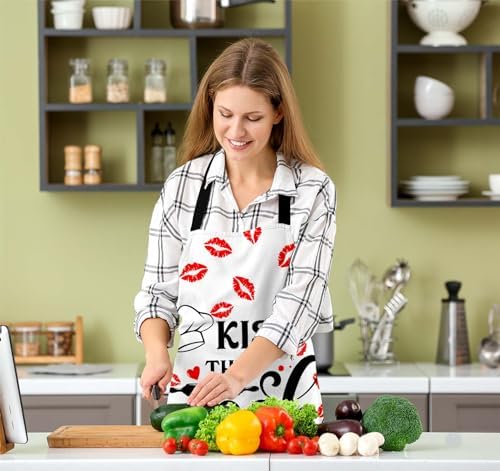 Kiss The Cook Bib Apron with Adjustable Neck - Image 5